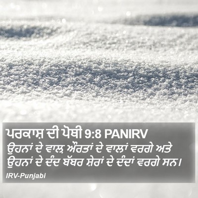 ਪਰਕਾਸ਼ ਦੀ ਪੋਥੀ 9:8 PANIRV Bible Verse Image