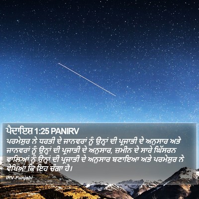 ਪੈਦਾਇਸ਼ 1:25 PANIRV Bible Verse Image