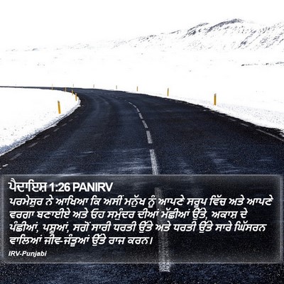 ਪੈਦਾਇਸ਼ 1:26 PANIRV Bible Verse Image