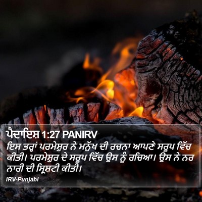 ਪੈਦਾਇਸ਼ 1:27 PANIRV Bible Verse Image