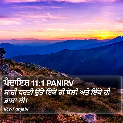 ਪੈਦਾਇਸ਼ 11:1 PANIRV Bible Verse Image