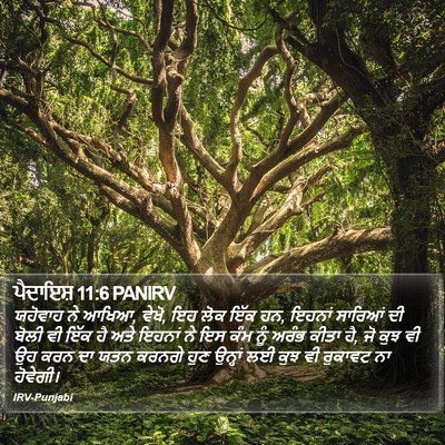 ਪੈਦਾਇਸ਼ 11:6 PANIRV Bible Verse Image