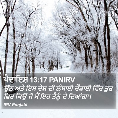 ਪੈਦਾਇਸ਼ 13:17 PANIRV Bible Verse Image