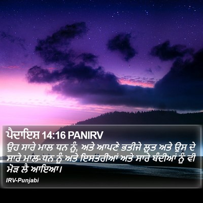 ਪੈਦਾਇਸ਼ 14:16 PANIRV Bible Verse Image