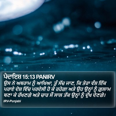 ਪੈਦਾਇਸ਼ 15:13 PANIRV Bible Verse Image