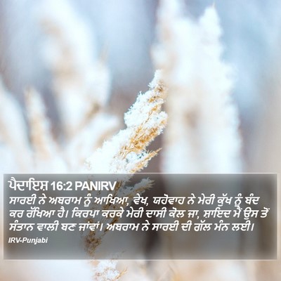ਪੈਦਾਇਸ਼ 16:2 PANIRV Bible Verse Image