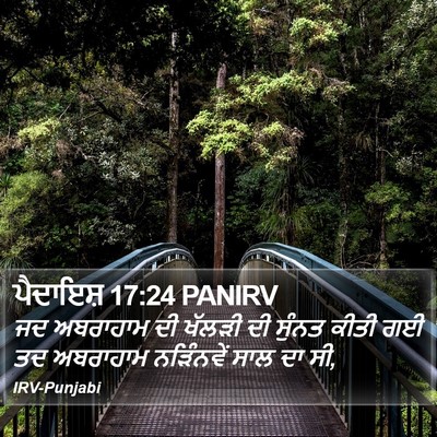 ਪੈਦਾਇਸ਼ 17:24 PANIRV Bible Verse Image