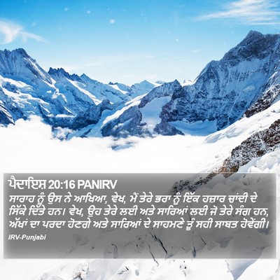 ਪੈਦਾਇਸ਼ 20:16 PANIRV Bible Verse Image