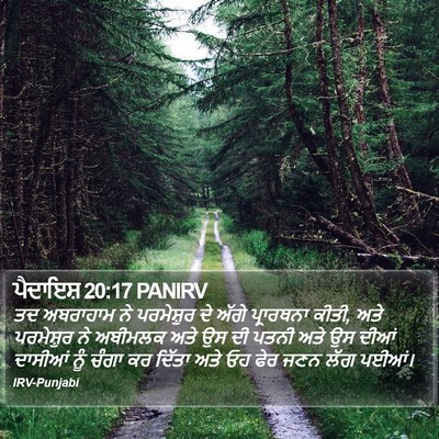 ਪੈਦਾਇਸ਼ 20:17 PANIRV Bible Verse Image