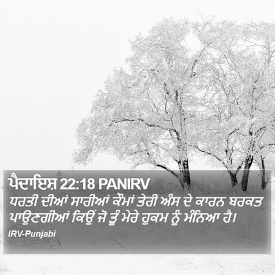 ਪੈਦਾਇਸ਼ 22:18 PANIRV Bible Verse Image