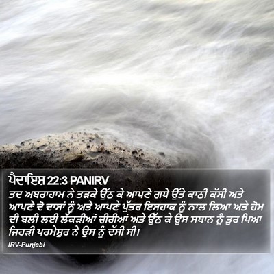 ਪੈਦਾਇਸ਼ 22:3 PANIRV Bible Verse Image