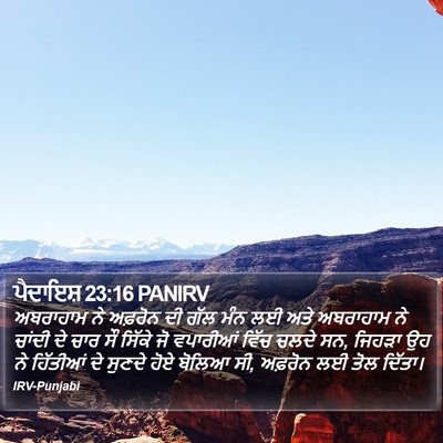 ਪੈਦਾਇਸ਼ 23:16 PANIRV Bible Verse Image