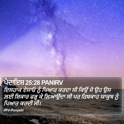 ਪੈਦਾਇਸ਼ 25:28 PANIRV Bible Verse Image