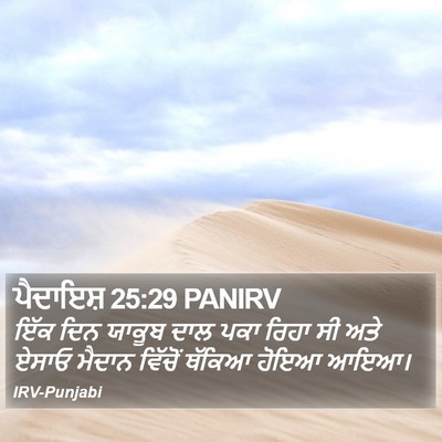 ਪੈਦਾਇਸ਼ 25:29 PANIRV Bible Verse Image
