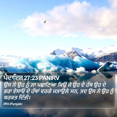 ਪੈਦਾਇਸ਼ 27:23 PANIRV Bible Verse Image
