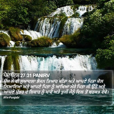 ਪੈਦਾਇਸ਼ 27:31 PANIRV Bible Verse Image