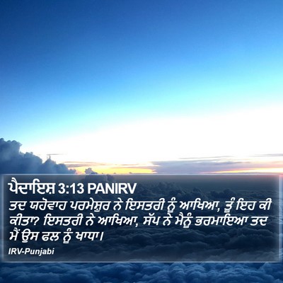 ਪੈਦਾਇਸ਼ 3:13 PANIRV Bible Verse Image