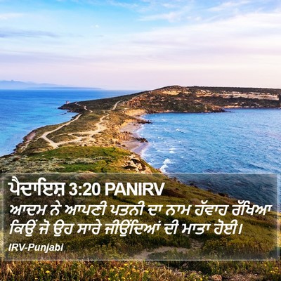 ਪੈਦਾਇਸ਼ 3:20 PANIRV Bible Verse Image