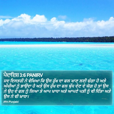 ਪੈਦਾਇਸ਼ 3:6 PANIRV Bible Verse Image