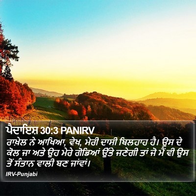 ਪੈਦਾਇਸ਼ 30:3 PANIRV Bible Verse Image