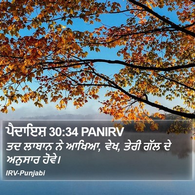 ਪੈਦਾਇਸ਼ 30:34 PANIRV Bible Verse Image