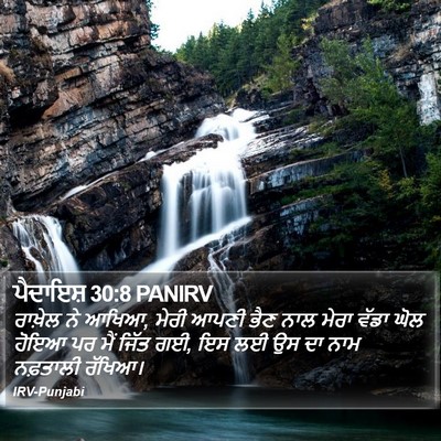 ਪੈਦਾਇਸ਼ 30:8 PANIRV Bible Verse Image
