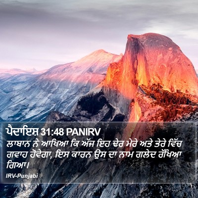 ਪੈਦਾਇਸ਼ 31:48 PANIRV Bible Verse Image