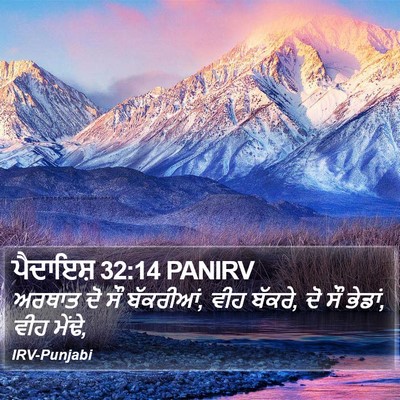 ਪੈਦਾਇਸ਼ 32:14 PANIRV Bible Verse Image