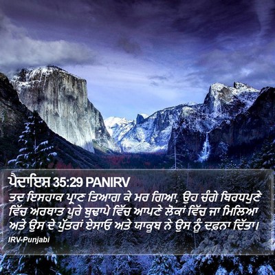 ਪੈਦਾਇਸ਼ 35:29 PANIRV Bible Verse Image
