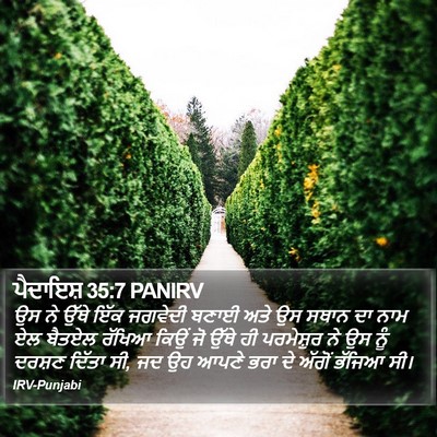 ਪੈਦਾਇਸ਼ 35:7 PANIRV Bible Verse Image
