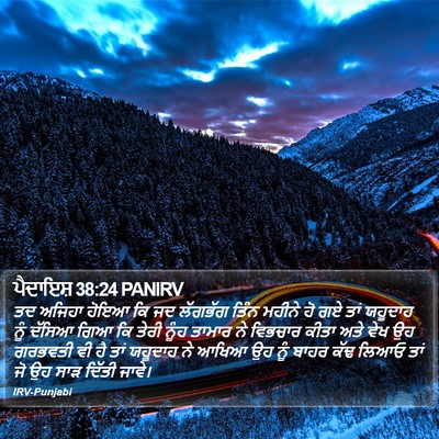 ਪੈਦਾਇਸ਼ 38:24 PANIRV Bible Verse Image