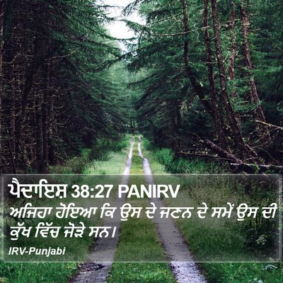 ਪੈਦਾਇਸ਼ 38:27 PANIRV Bible Verse Image