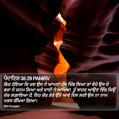 ਪੈਦਾਇਸ਼ 38:29 PANIRV Bible Verse Image