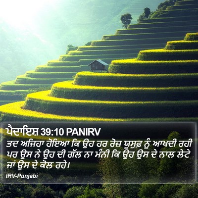 ਪੈਦਾਇਸ਼ 39:10 PANIRV Bible Verse Image