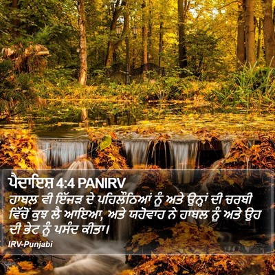 ਪੈਦਾਇਸ਼ 4:4 PANIRV Bible Verse Image