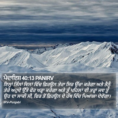 ਪੈਦਾਇਸ਼ 40:13 PANIRV Bible Verse Image
