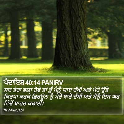 ਪੈਦਾਇਸ਼ 40:14 PANIRV Bible Verse Image