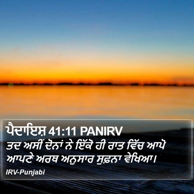 ਪੈਦਾਇਸ਼ 41:11 PANIRV Bible Verse Image
