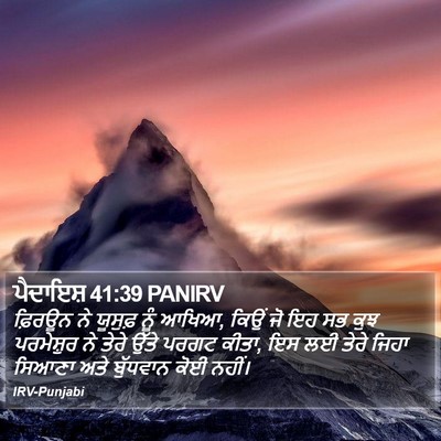 ਪੈਦਾਇਸ਼ 41:39 PANIRV Bible Verse Image