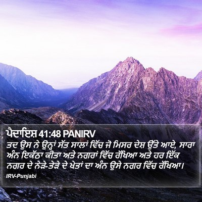 ਪੈਦਾਇਸ਼ 41:48 PANIRV Bible Verse Image