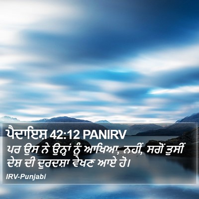 ਪੈਦਾਇਸ਼ 42:12 PANIRV Bible Verse Image