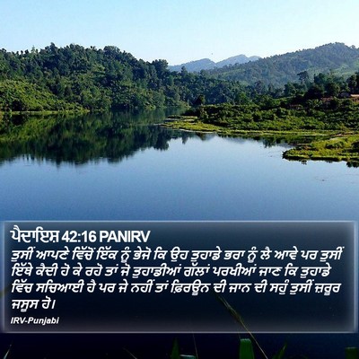 ਪੈਦਾਇਸ਼ 42:16 PANIRV Bible Verse Image