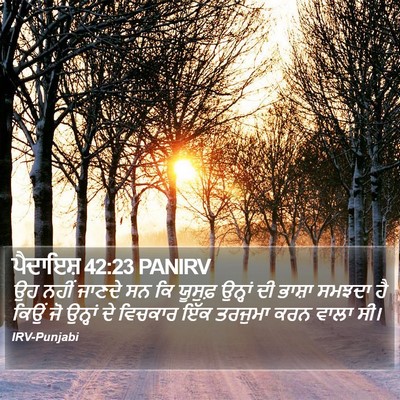ਪੈਦਾਇਸ਼ 42:23 PANIRV Bible Verse Image