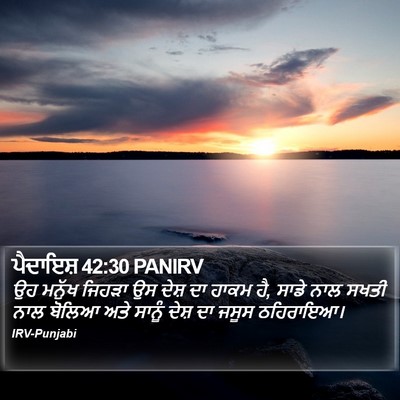 ਪੈਦਾਇਸ਼ 42:30 PANIRV Bible Verse Image