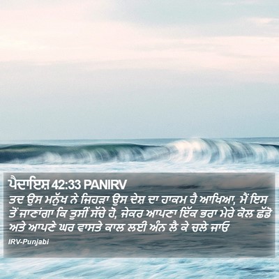 ਪੈਦਾਇਸ਼ 42:33 PANIRV Bible Verse Image