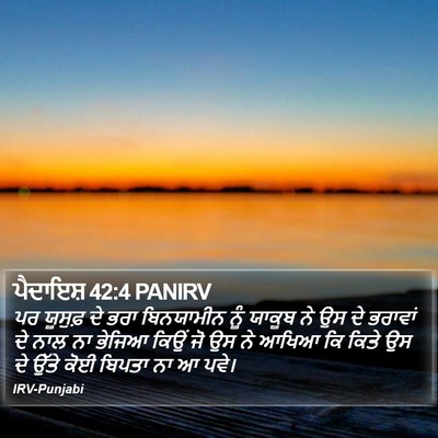 ਪੈਦਾਇਸ਼ 42:4 PANIRV Bible Verse Image