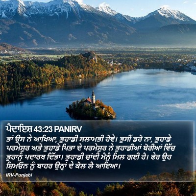 ਪੈਦਾਇਸ਼ 43:23 PANIRV Bible Verse Image