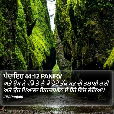 ਪੈਦਾਇਸ਼ 44:12 PANIRV Bible Verse Image