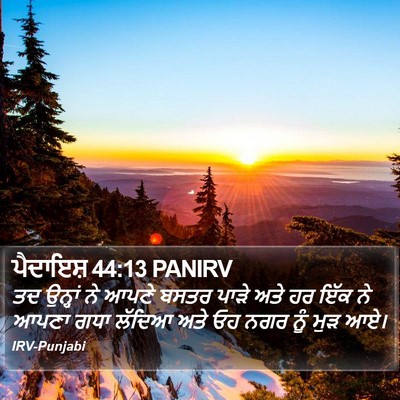 ਪੈਦਾਇਸ਼ 44:13 PANIRV Bible Verse Image