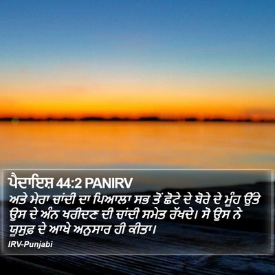ਪੈਦਾਇਸ਼ 44:2 PANIRV Bible Verse Image